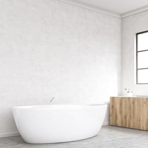 Bañera KKR Negra, <span class=keywords><strong>Bañeras</strong></span> Independientes, Bañera de Piedra Artificial, Bañera Independiente de Piedra Pumica, Bañera de Superficie Sólida para Remojo - Product Image 6