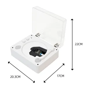 Venta al por mayor Retro Mini REPRODUCTOR DE <span class=keywords><strong>CD</strong></span> de vinilo portátil Altavoz Bluetooth Reproductor de <span class=keywords><strong>CD</strong></span> integrado - Product Image 1