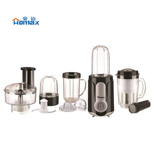 Homax Electric Food Processor 801 Multi-functional Blender Juicer Meat Grinder Black Silver Home Use - Product Image 1