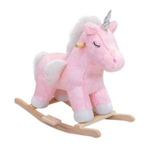 Cheval à bascule pour enfants, cheval à bascule licorne rose, jouets pour enfants, cadeaux, jouets à chevaucher pour enfants, cheval à bascule éducatif - Product Image 1