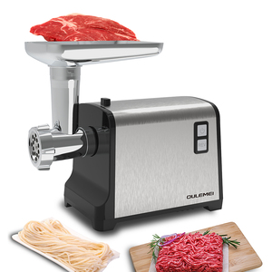 Hachoir à viande électrique OULEMEI 2800 W en acier inoxydable durable avec engrenages métalliques, trancheuse et broyeur domestique, garantie 1 an - Product Image 6