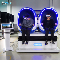 YHY Plus de 200 jeux Simulateur de réalité virtuelle Machine à œufs 2 places Chaise œuf réalité virtuelle 9D avec lunettes de réalité virtuelle 3D