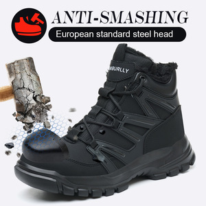 Calzado de Seguridad Transpirable Ligero de Caña Alta para Hombre y Mujer, Cuatro Estaciones, Anti-aplastamiento, Anti-pinchazos, Puntera de Acero, Forro Polar - Product Image 4