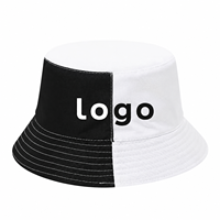 Chapeau Bob Réversible Bicolore en Coton pour Hommes et Femmes avec Broderie de Logo Personnalisé – Casquette Bob Adulte