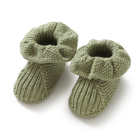Chaussons tricotés Mimixiong Premium pour bébés, avec bordure à bulles et fleurs, pour nouveau-nés filles