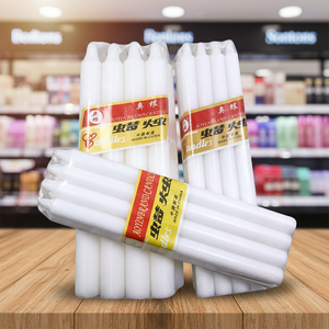 Bougies de <span class=keywords><strong>cire</strong></span> <span class=keywords><strong>cire</strong></span> de paraffine blanche bon marché/<span class=keywords><strong>bougie</strong></span> domestique cannelée en bâton/velas/bougies - Product Image 1