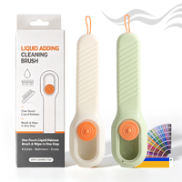 Brosse de nettoyage multi-usages pour la maison avec distributeur de liquide, brosse à récurer les linge à poils rigides avec distributeur de savon
