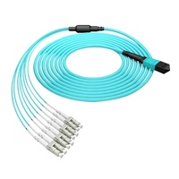 Cable de Conexión Óptica Multimodo OM3 MPO a LC SC de 8/12 Núcleos, Cable de Distribución para Redes de Centros de Datos, Suministro de Fábrica