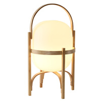 Lampe de table en bois massif de style minimaliste nordique moderne, chambre à coucher de style japonais, chevet de bureau pour clients, verre