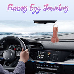 SXXY boules d'ornement de pénis avec cheveux pour hommes adultes pendentif de pénis réaliste avec cheveux pour accessoires de voiture - Product Image 5