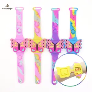 Cute Butterfly Animal Digital Watch LED Electronic Silicone Kids Cartoon Watch Pop Cover Cartoon Touch LED Wrist Sport Watch