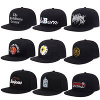 Gorra de Seis Paneles con Visera Plana Ajustable, Estilo Hip-Hop para Hombre, Color Sólido con Letras, Moderna y Genial, Apta para Uso en Todas las Estaciones