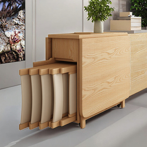 Juego de Mesa y Sillas de Comedor Plegables Extensibles Modernas DISHI, Ecológicas, para 4 Personas, para Uso en el Hogar y Hoteles - Product Image 3