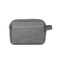 Sac de toilette portable transparent en polyester imperméable, séparation sec/humide, pour voyage unisexe