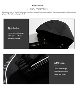 Chaqueta Urbana con Capucha, Cuello Alto, Cortavientos, Unisex, Estilo Urbano, Ligera, Informal, Impermeable, Servicio OEM - Product Image 2