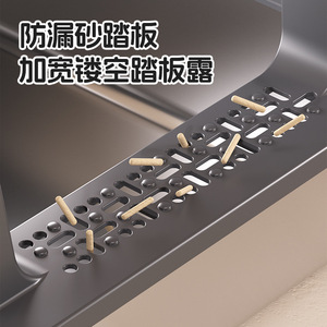 Stainless Steel <b>Cat</b> <b>Litter</b> Box Extra Large Semi-Enclosed Splash Proof High Fence Odor Control With Shovel And Anti Slip Pads - Product Image 3