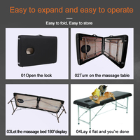 Table de massage du visage portable de luxe moderne Mobilier de salon spa en cuir synthétique pour chambre et salon à usage médical