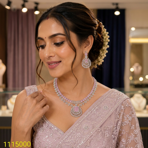 High-End American Diamond CZ Bridal Jewelry <b>Set</b> Emerald Cut Ruby Red Crystal Centerpiece Collar Necklace <b>Set</b> for Party Wear - Product Image 2