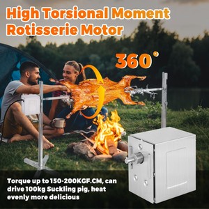 <span class=keywords><strong>Moteur</strong></span> de <span class=keywords><strong>barbecue</strong></span> robuste, <span class=keywords><strong>moteur</strong></span> de rôtissoire universel de remplacement <span class=keywords><strong>pour</strong></span> les rassemblements, le camping et les festivals - Product Image 2