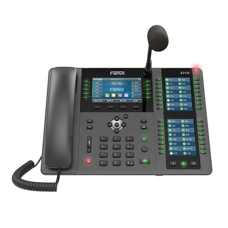 Fanvil X210i High-End Enterprise Ip Phone 20 Sip Lines Poe Ondersteunt Hoge Kwaliteit