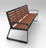 2022 nouveau site meubles parc meubles en acier galvanisé et bois HDPE extérieur parc banc chaise extérieur plastique bois banc