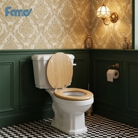 Ensemble WC moderne de qualité supérieure, à poser au sol, avec chasse d'eau double, en céramique, deux pièces, cuvette et siège de toilette, vente en gros usine