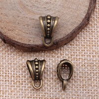 Perle de suspension à picots 16x10mm, grand trou, en alliage d'argent antique, support de pendentif pour bracelet à breloques européen
