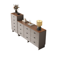 Commode de rangement moderne et minimaliste de luxe en contreplaqué multicouche et bois massif, écologique et durable, pour chambre et salon