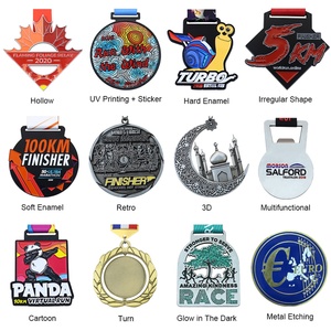 Médailles sportives personnalisées vierges pour la course à pied, le taekwondo, le karaté, le football, le marathon – Médailles en métal doré - Product Image 4