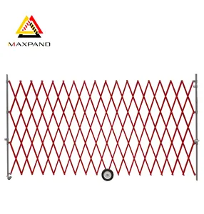 MAXPAND çelik katlanabilir depo garaj kapıları geçici kalabalık kontrolü genişletilebilir güvenlik katlanır çit