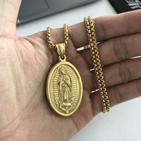 Nouveau pendentif vintage Venus Madonna, pendentif en acier inoxydable titane acier bijoux de collier de mode européens et américains