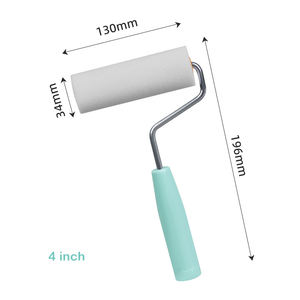 Rodillos de pintura de esponja de 4 pulgadas con mango de plástico azul a bajo precio - Product Image 6