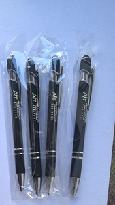 Ручка для продвижения текста с логотипом на заказ с синими чернилами из прочного металла - Product Image 5