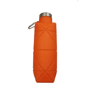Spor salonu için 700ML katlanabilir su şişesi moda stil kamp katlanır su şişesi açık