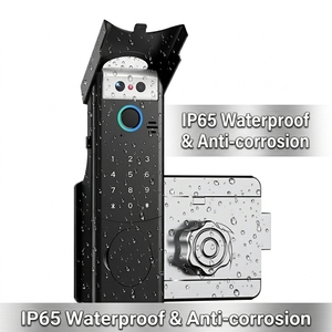 <span class=keywords><strong>Serrure</strong></span> intelligente WiFi Tuya en aluminium pour extérieur avec lecteur d'empreintes digitales, alimentation d'urgence, déverrouillage à distance par smartphone et stockage cloud - Product Image 1