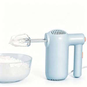 Batteur électrique à prix abordable 120W avec tête inclinable, <span class=keywords><strong>fouet</strong></span> métallique, petit appareil de cuisine pour la pâtisserie et la préparation de crèmes fouettées - Product Image 1