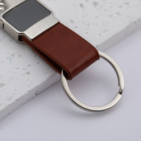 Porte-clés décapsuleur en alliage de zinc pour voiture et cadeau, aspect cuir véritable, logo gravé au laser