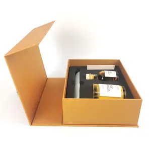Wholesale Luxury Branded Premium Custom Yellow Magnet Eyelash Lipstick Flip Cosmetic Gift Set Matte Packaging Box With Insert