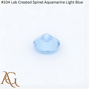 Espinela Cultivada en Laboratorio # 104 Esferas de Espinela Aguamarina Azul Claro Creadas en Laboratorio, Sintéticas, Certificadas por Flame Fusion, Simuladas - Product Image 4