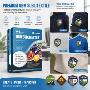 <span class=keywords><strong>Papel</strong></span> de Transferencia Textil por Sublimación <span class=keywords><strong>OBM</strong></span> para Impresión de Inyección de Tinta en Algodón Oscuro, Poliéster y Polialgodón, A4 A3, Decoración con Textura Personalizada - Product Image 5