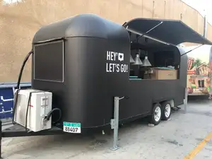 Camion de restauration rapide extérieur avec module de cuisine en acier inoxydable et deux fenêtres de service pour la vente ambulante - Product Image 2
