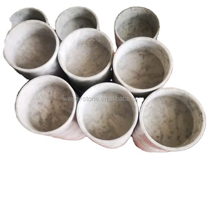 Bán buôn tự nhiên Carrara Trắng vật nuôi Bát Cat Dog <span class=keywords><strong>Feeder</strong></span> mèo nhỏ bằng đá cẩm thạch bát - Product Image 1