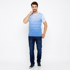 Camiseta Casual para Hombre con Estampado, Manga Corta, Cuello Redondo, Corte Regular, Algodón Jersey Transpirable, Lavado, 200g, Logotipo Frontal Tejido - Product Image 1