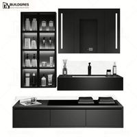 Meuble-lavabo fonctionnel en quartz pour salle de bain en pierre artificielle Meuble-lavabo pour salle de bain
