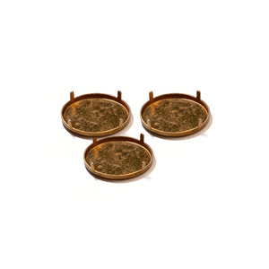 Gold Plated DIY Jewelry Making Findings Round Stone Setting for 25mm Crystal - Product Image 3