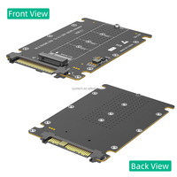 Adaptor M.2 NVMe M Key ke U.2 SFF 8639, Kartu Konverter PCIe 4.0/3.0 M.2 NVMe SSD ke Bay Drive U.2 2.5 inci/Dengan Casing Plastik Hitam