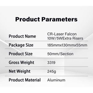 Colonne de support Creality Falcon Extra Risers, 12 pièces, pour graveur laser série 5W 10W A1, haute rigidité - Product Image 6