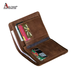 Porte-cartes de crédit fin en cuir véritable pour homme Aarons, étanche, style anglais, avec décoration en plumes, modèle AAI0017 - Product Image 4