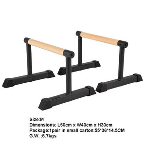 2024 Push up Stand Poignée Calistenia En Bois Push up Parallettes Bar <span class=keywords><strong>Street</strong></span> <span class=keywords><strong>Workout</strong></span> Bois et Acier Parallettes En Bois - Product Image 2