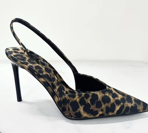 รองเท้าส้นสูงแบบสลิงแบ็คสำหรับผู้หญิง รุ่นใหม่ ดีไซน์หรูหรา ลายเสือดาว สีสันหลากหลาย รับทำโลโก้ มีสินค้าในสต็อก รองเท้าส้นสูงขายส่ง - Product Image 2